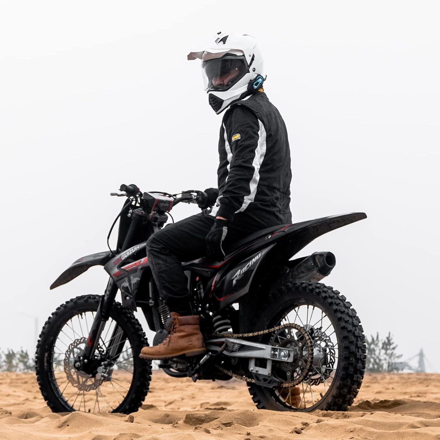 ILM - Casco de motocicleta de aventura doble deportivo compatible con Pinlock, visera para motos de nieve, ATV y todoterreno, modelo WS902