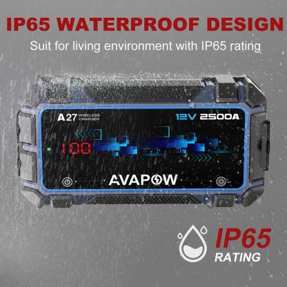 Arrancador de batería para coche de 2500 A de pico, arrancador portátil para motores de gasolina y diésel de hasta 8 litros con función de refuerzo, diseño de carga inalámbrica, batería de litio de 12 V, regalo para el Día del Padre, ofertas especiales.