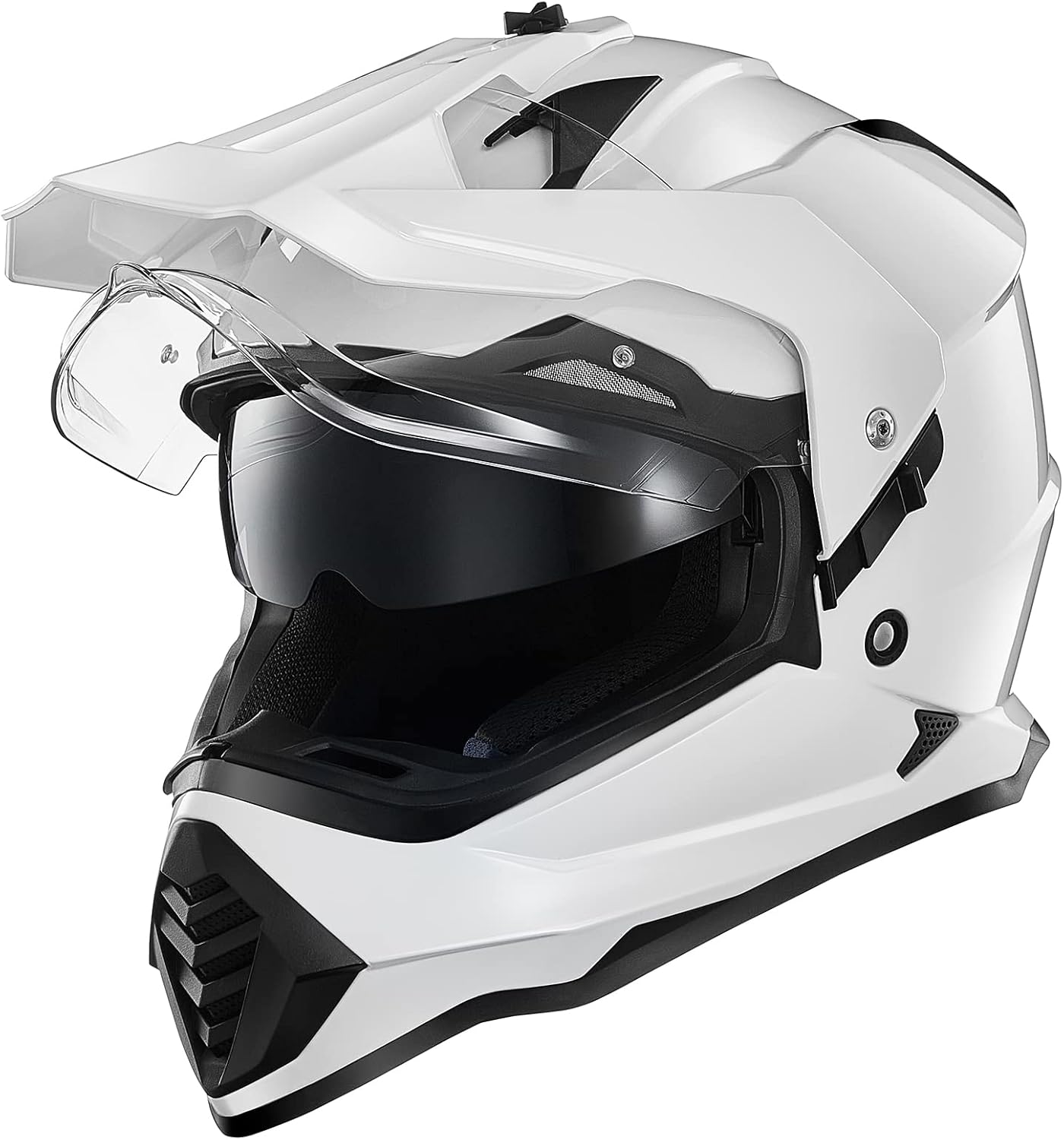 ILM - Casco de motocicleta de aventura doble deportivo compatible con Pinlock, visera para motos de nieve, ATV y todoterreno, modelo WS902