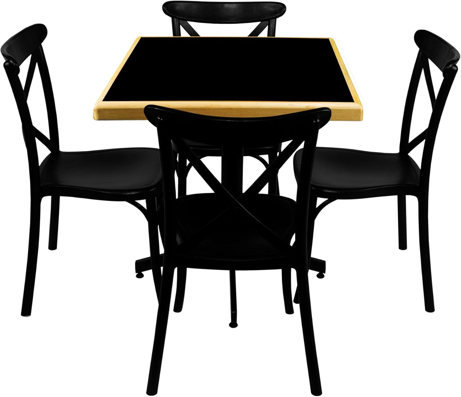 ITLUAM MUEBLES Comedor con 4 sillas y Mesa de formaica emboquillada Resistente al Uso Diario, fácil Limpieza, Ideal para restaurantes, cocinas y cafeterías – Comedor Eqqus Emboquillado