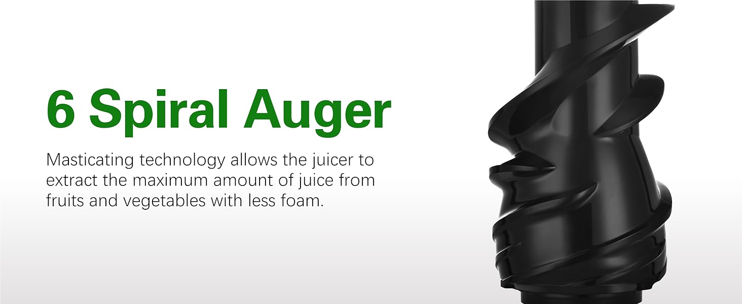 KITCHEN IN THE BOX Cold Press Juicer, Slow Masticating Juicer with Dual Feed Chutes, Dry Pulp, High Juice Yield, BPA-Free