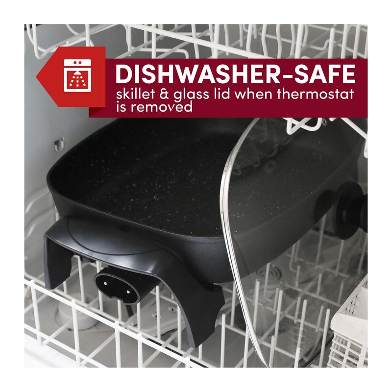 Sartén eléctrica Elite Platinum Jumbo de 10 cuartos con pico vertedor