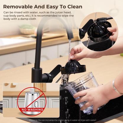 Electric Citrus Juicer Hands Free, Orange Lime Grapefruit Juicer Squeezer, One Touch Operation, Easy to Clean Juice Maker