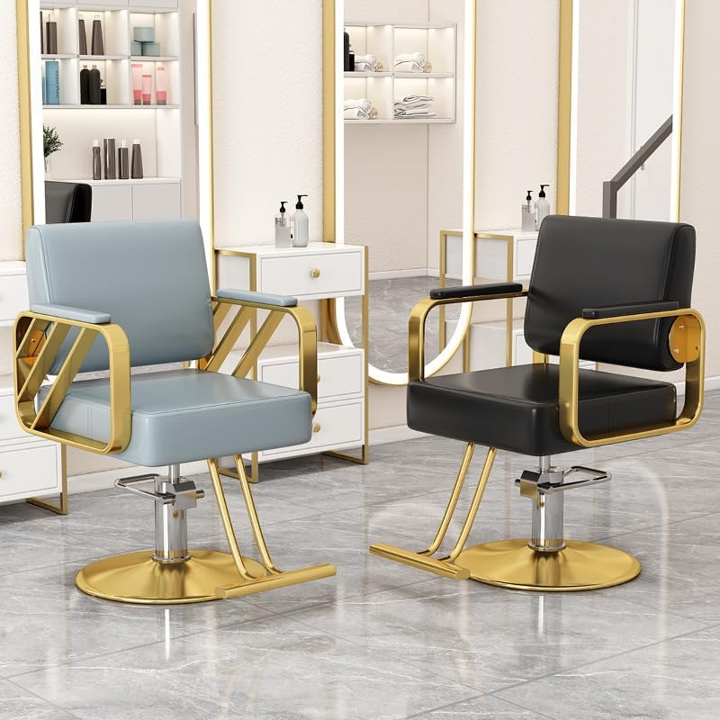 Silla de barbero reclinable para salón de Belleza Sillas de barbero giratorias de 360 Grados Estilista de peluquería Silla de salón de Tatuajes Equipo de Peinado,A,Upgrade
