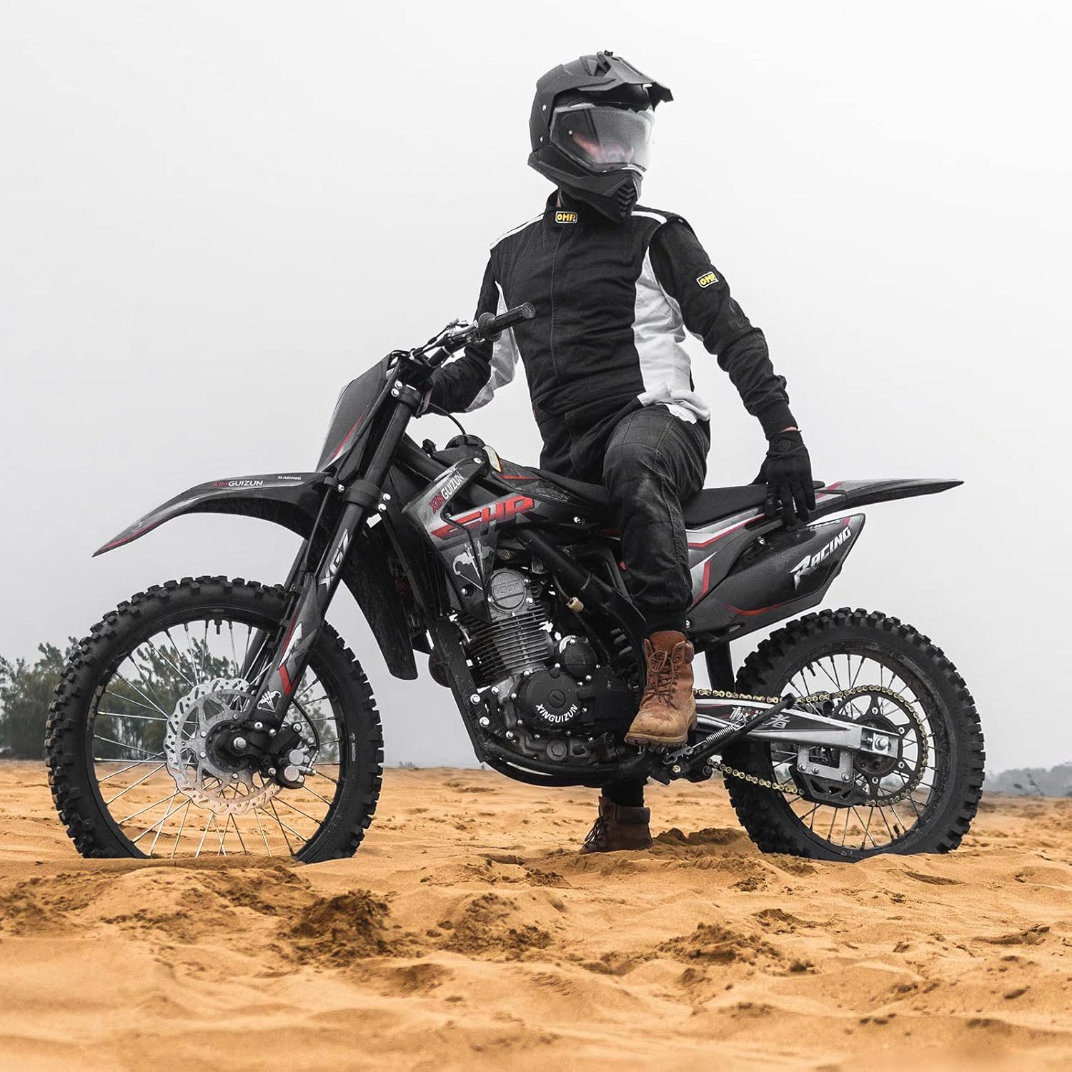 ILM - Casco de motocicleta de aventura doble deportivo compatible con Pinlock, visera para motos de nieve, ATV y todoterreno, modelo WS902