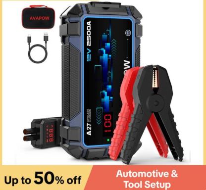 Arrancador de batería para coche de 2500 A de pico, arrancador portátil para motores de gasolina y diésel de hasta 8 litros con función de refuerzo, diseño de carga inalámbrica, batería de litio de 12 V, regalo para el Día del Padre, ofertas especiales.