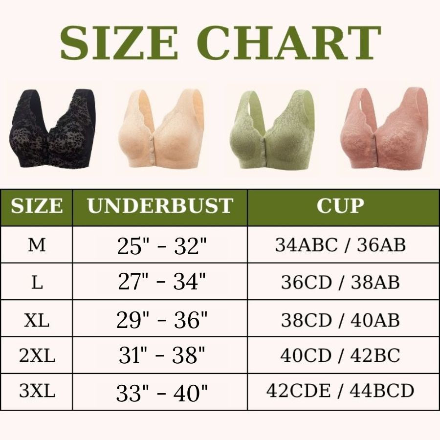 ✨LAST DAY SALE 48% – Zero Feel Lace Full Coverage Front Closure Bra