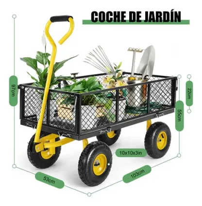 Carro Carrito De Jardín Para Carga Multiusos