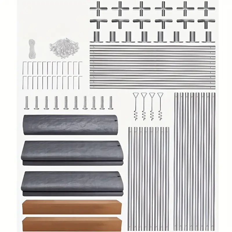 Carpa para autos de alta resistencia de 13'x20', toldo para autos con paredes laterales y puertas extraíbles, garaje portátil extragrande para autos con ventanas enrollables y lona para todas las estaciones, para autos, camionetas, SUV, gris