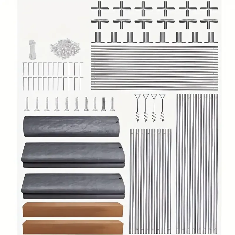 Carpa para autos de alta resistencia de 13'x20', toldo para autos con paredes laterales y puertas extraíbles, garaje portátil extragrande para autos con ventanas enrollables y lona para todas las estaciones, para autos, camionetas, SUV, gris