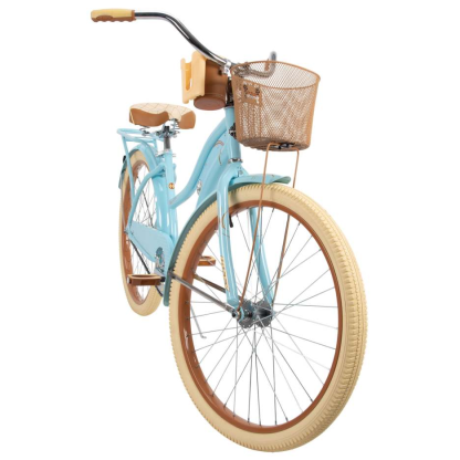 Bicicleta de paseo clásica Nel Lusso con cuadro Perfect Fit, para mujer, color azul, 26"