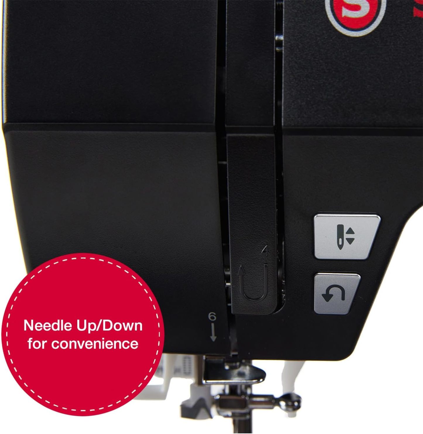 SINGER Máquina de coser de ley 6600C resistente con kit de accesorios, motor fuerte con potencia de perforación mejorada, aplicaciones de 215 puntadas, marco de metal completo, visualización LCD y