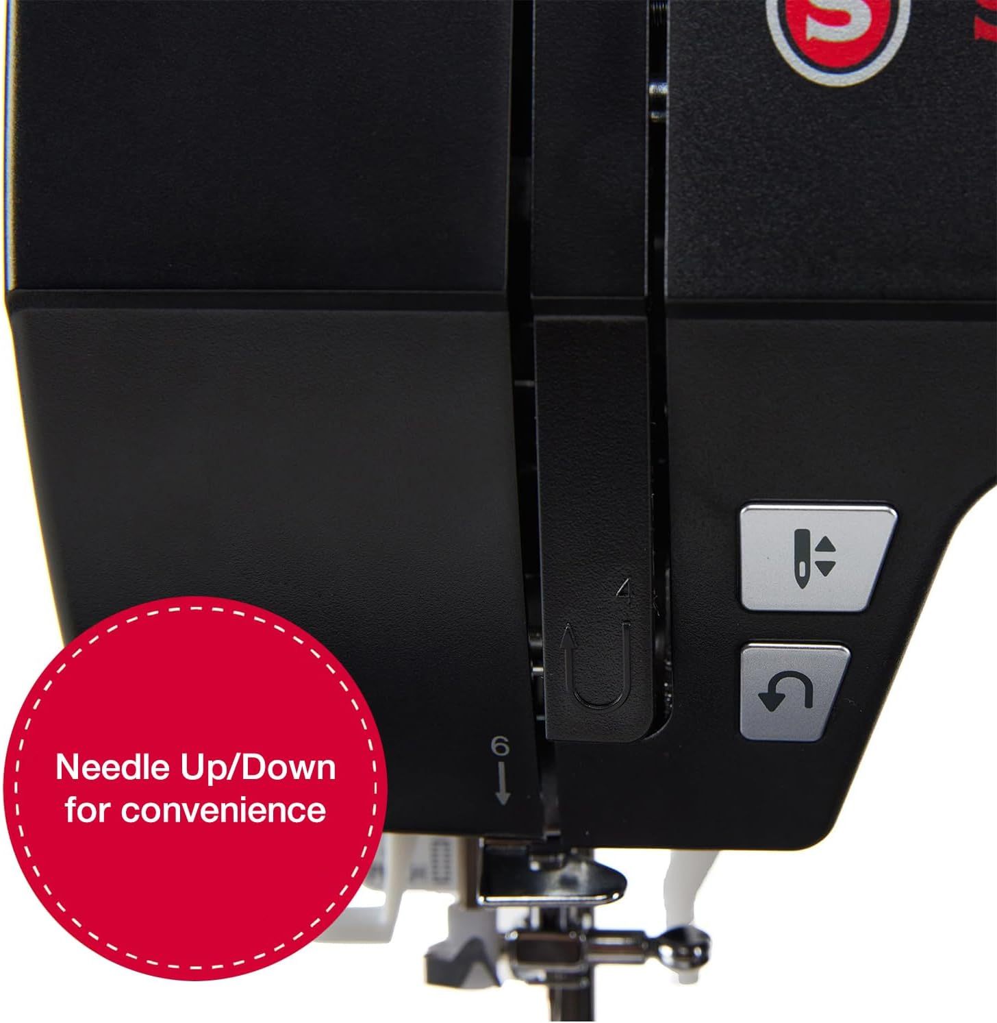 SINGER Máquina de coser de ley 6600C resistente con kit de accesorios, motor fuerte con potencia de perforación mejorada, aplicaciones de 215 puntadas, marco de metal completo, visualización LCD y