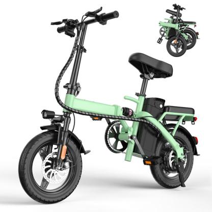 Bicicleta eléctrica plegable E14 para adultos | Motor de 48 V y 500 W | Bicicleta urbana ligera de 14" | Hasta 29 km/h