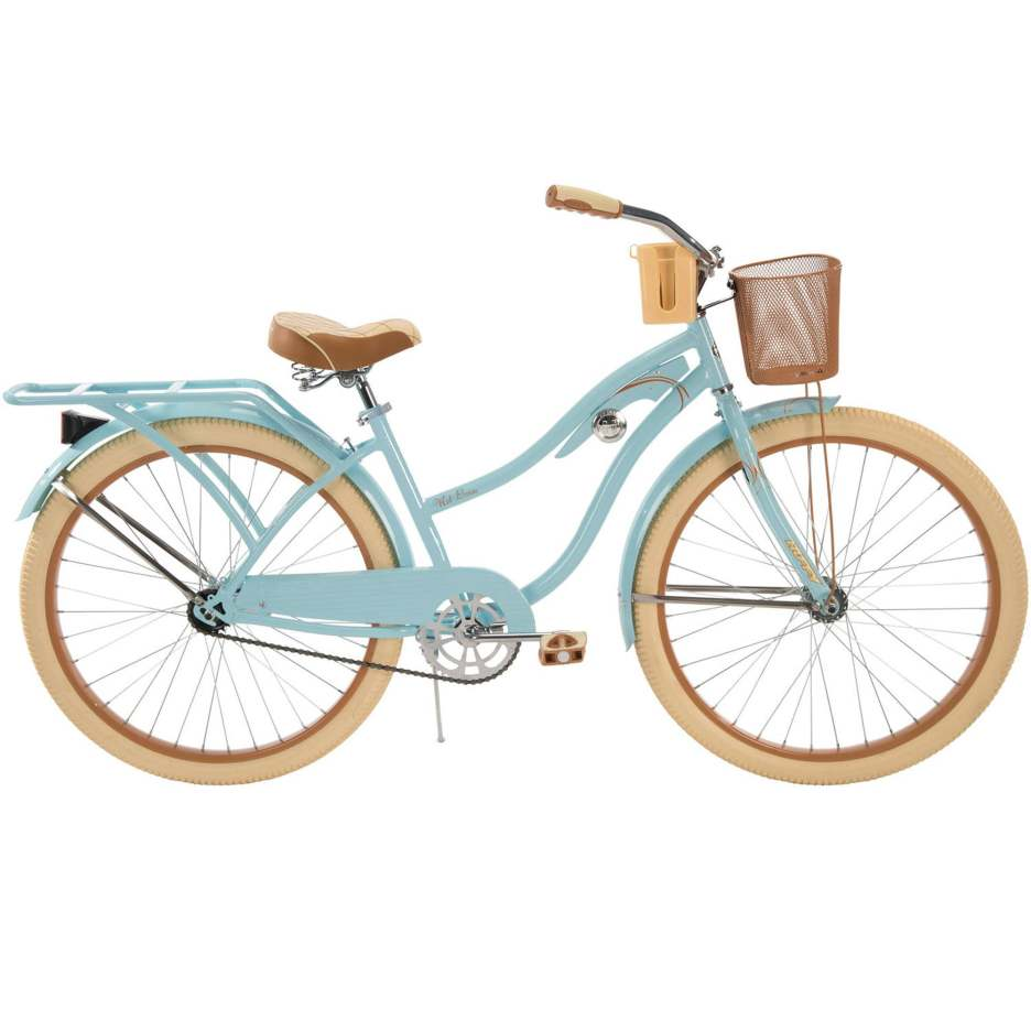 Bicicleta de paseo clásica Nel Lusso con cuadro Perfect Fit, para mujer, color azul, 26"