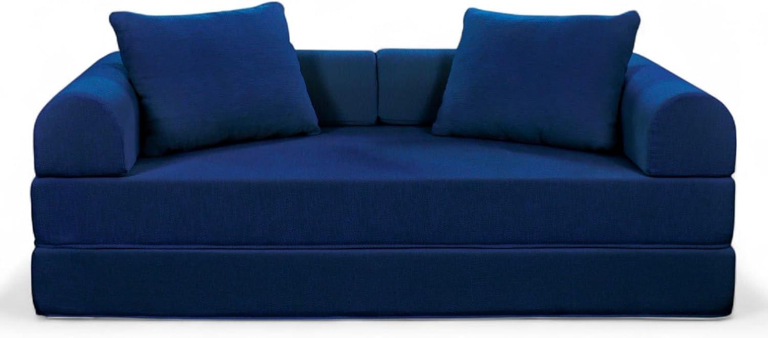 Naap Concept Sofá Cama Teddy Chenille | Diseño Convertible | Hecho 100% de Espuma | Comodidad y Versatilidad | 200x100x65 cm (Oxford)