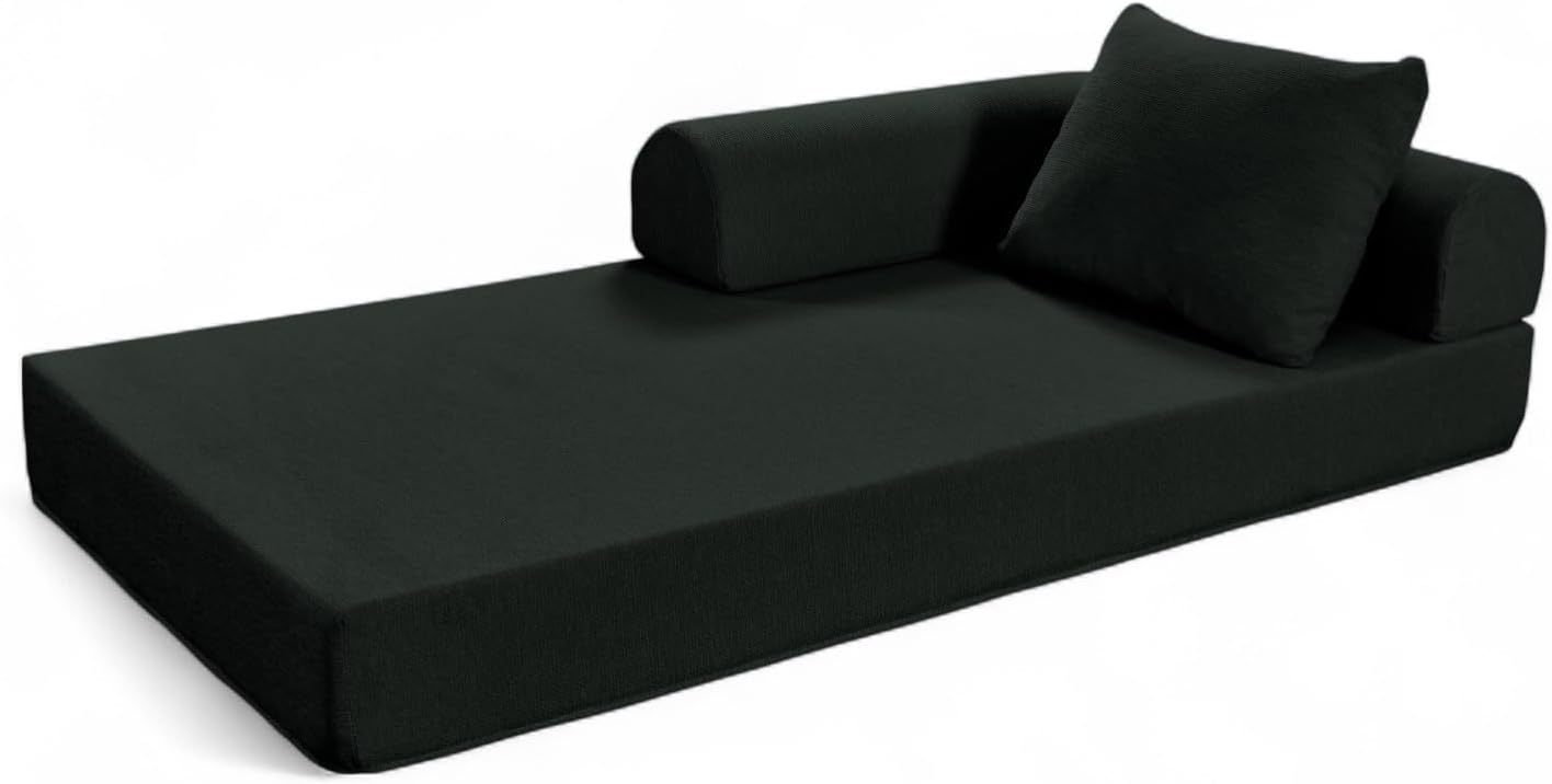 Naap Concept Sofá Cama Teddy Chenille | Diseño Convertible | Hecho 100% de Espuma | Comodidad y Versatilidad | 200x100x65 cm (Oxford)