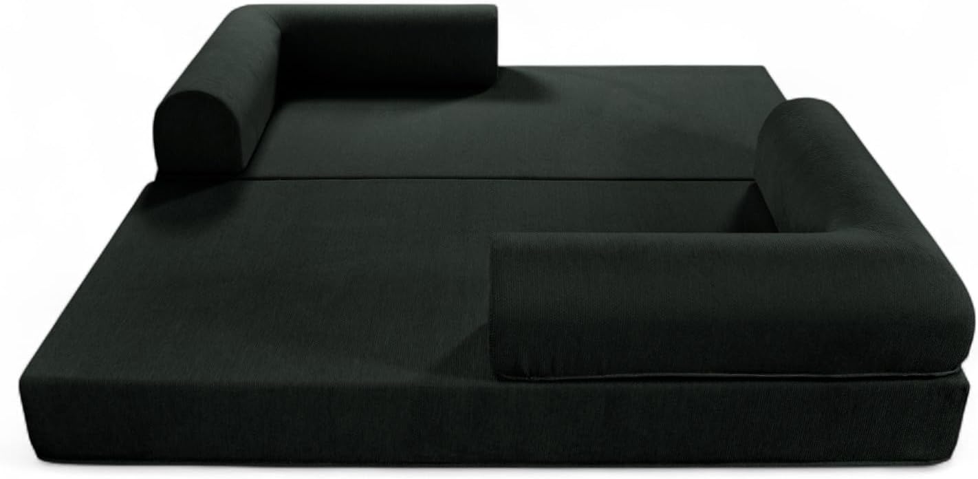 Naap Concept Sofá Cama Teddy Chenille | Diseño Convertible | Hecho 100% de Espuma | Comodidad y Versatilidad | 200x100x65 cm (Oxford)
