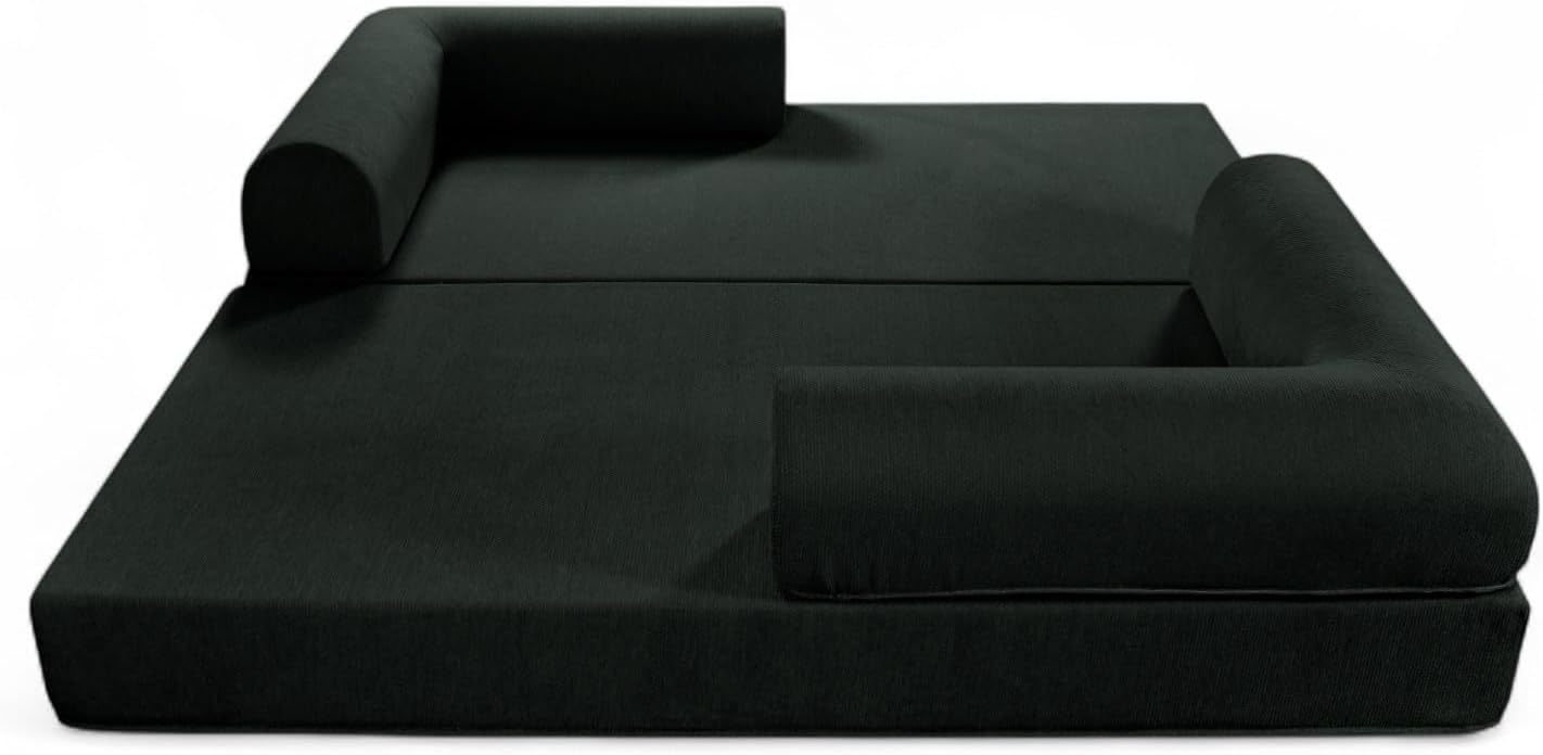 Naap Concept Sofá Cama Teddy Chenille | Diseño Convertible | Hecho 100% de Espuma | Comodidad y Versatilidad | 200x100x65 cm (Oxford)