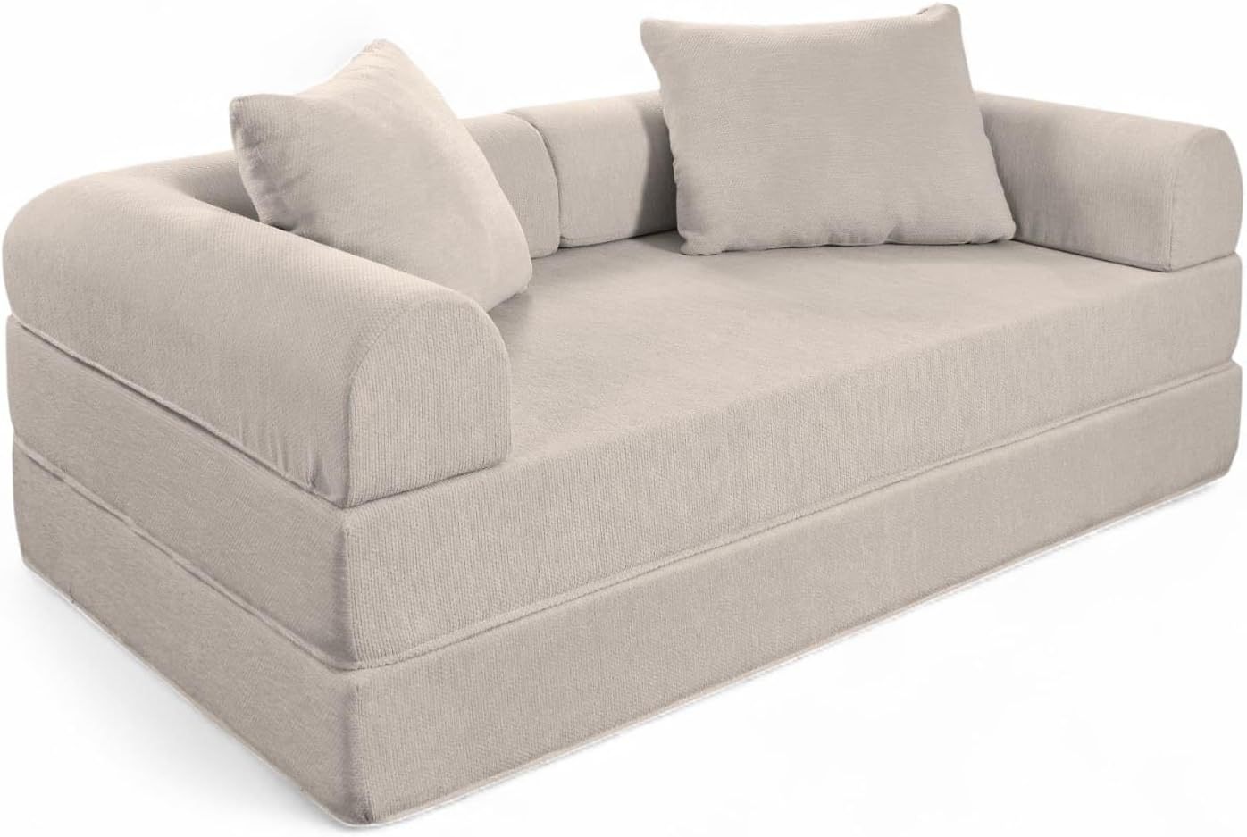 Naap Concept Sofá Cama Teddy Chenille | Diseño Convertible | Hecho 100% de Espuma | Comodidad y Versatilidad | 200x100x65 cm (Oxford)