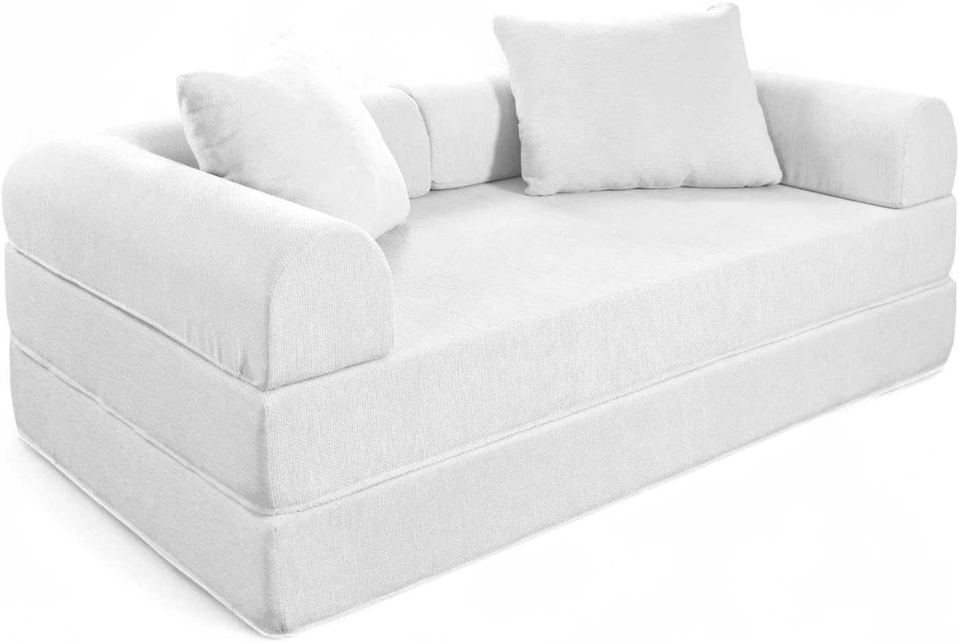 Naap Concept Sofá Cama Teddy Chenille | Diseño Convertible | Hecho 100% de Espuma | Comodidad y Versatilidad | 200x100x65 cm (Oxford)