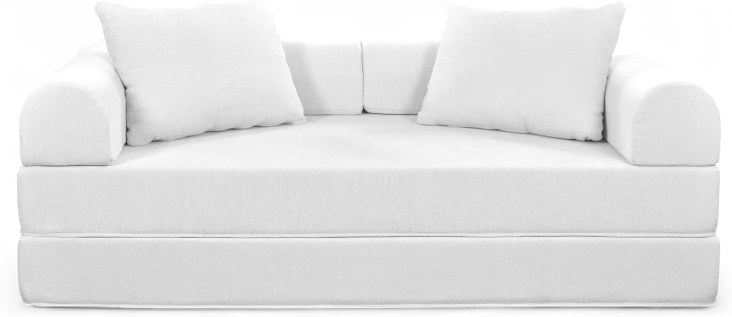 Naap Concept Sofá Cama Teddy Chenille | Diseño Convertible | Hecho 100% de Espuma | Comodidad y Versatilidad | 200x100x65 cm (Oxford)