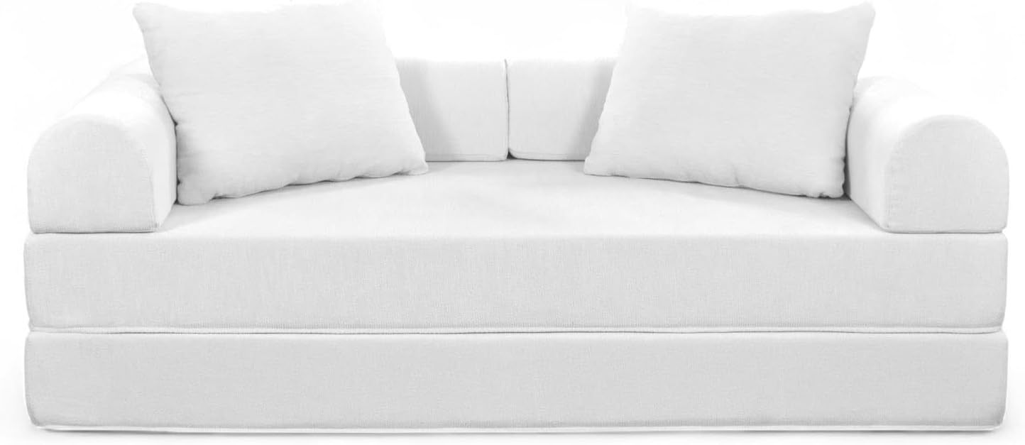 Naap Concept Sofá Cama Teddy Chenille | Diseño Convertible | Hecho 100% de Espuma | Comodidad y Versatilidad | 200x100x65 cm (Oxford)