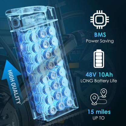 Bicicleta eléctrica plegable E14 para adultos | Motor de 48 V y 500 W | Bicicleta urbana ligera de 14" | Hasta 29 km/h