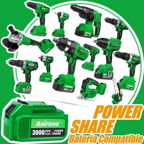 Llave de Impacto Inalámbrico 1800nm Anirona C/ 4.0ah Batería