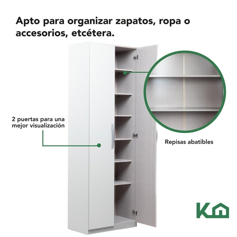 Mueble Ropero Closet Armario Mdp 2 Puertas Organizador Casa