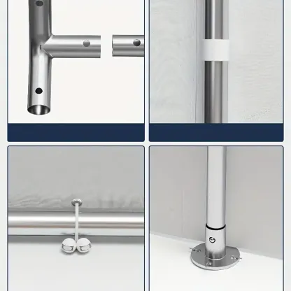 Carpa para autos de alta resistencia de 13'x20', toldo para autos con paredes laterales y puertas extraíbles, garaje portátil extragrande para autos con ventanas enrollables y lona para todas las estaciones, para autos, camionetas, SUV, gris