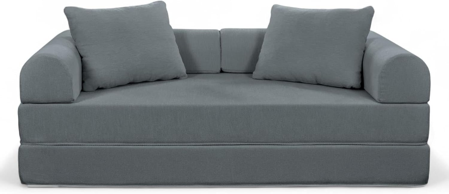 Naap Concept Sofá Cama Teddy Chenille | Diseño Convertible | Hecho 100% de Espuma | Comodidad y Versatilidad | 200x100x65 cm (Oxford)