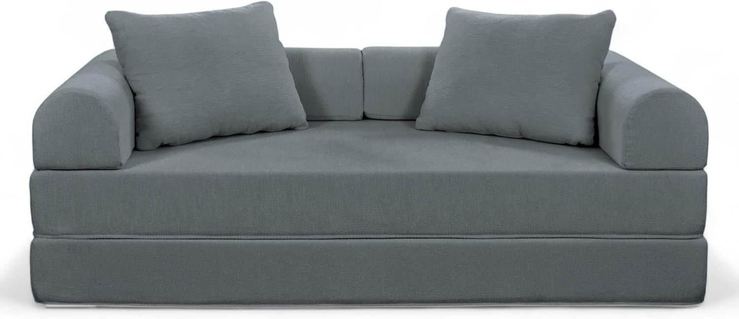 Naap Concept Sofá Cama Teddy Chenille | Diseño Convertible | Hecho 100% de Espuma | Comodidad y Versatilidad | 200x100x65 cm (Oxford)