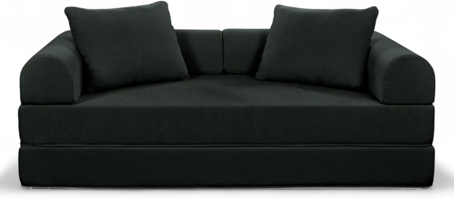 Naap Concept Sofá Cama Teddy Chenille | Diseño Convertible | Hecho 100% de Espuma | Comodidad y Versatilidad | 200x100x65 cm (Oxford)