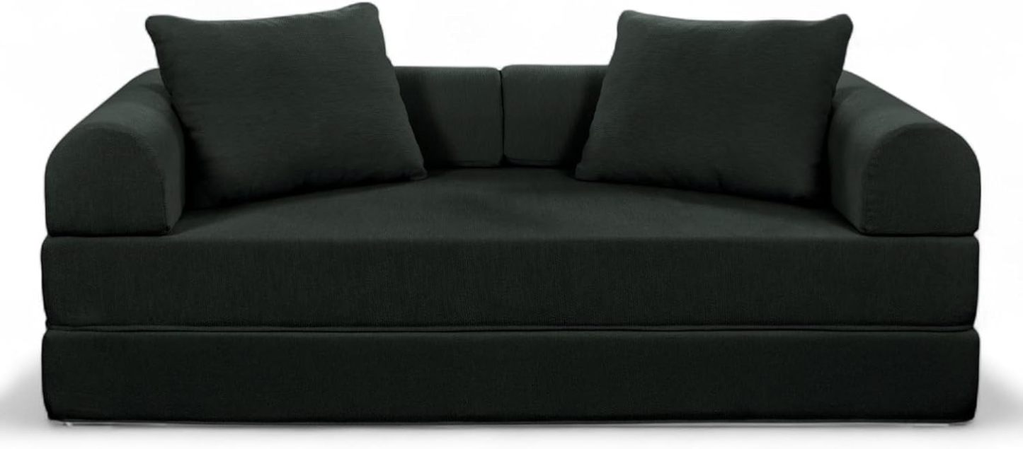 Naap Concept Sofá Cama Teddy Chenille | Diseño Convertible | Hecho 100% de Espuma | Comodidad y Versatilidad | 200x100x65 cm (Oxford)