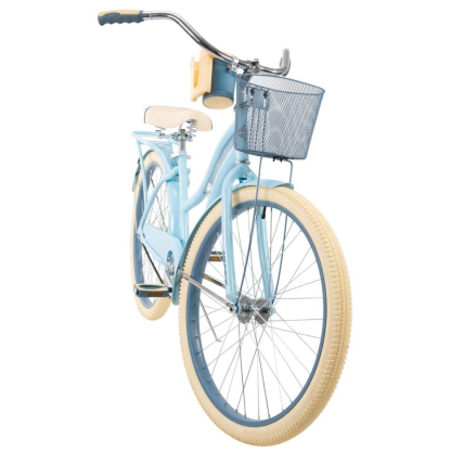 Bicicleta de paseo clásica Nel Lusso con cuadro Perfect Fit, para mujer, color azul, 26"