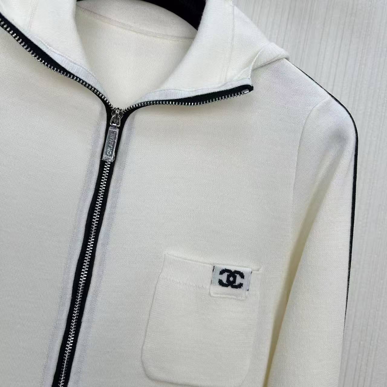 CC 25Ski series hooded knitted zipper jacket