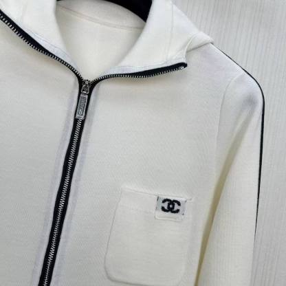 CC 25Ski series hooded knitted zipper jacket