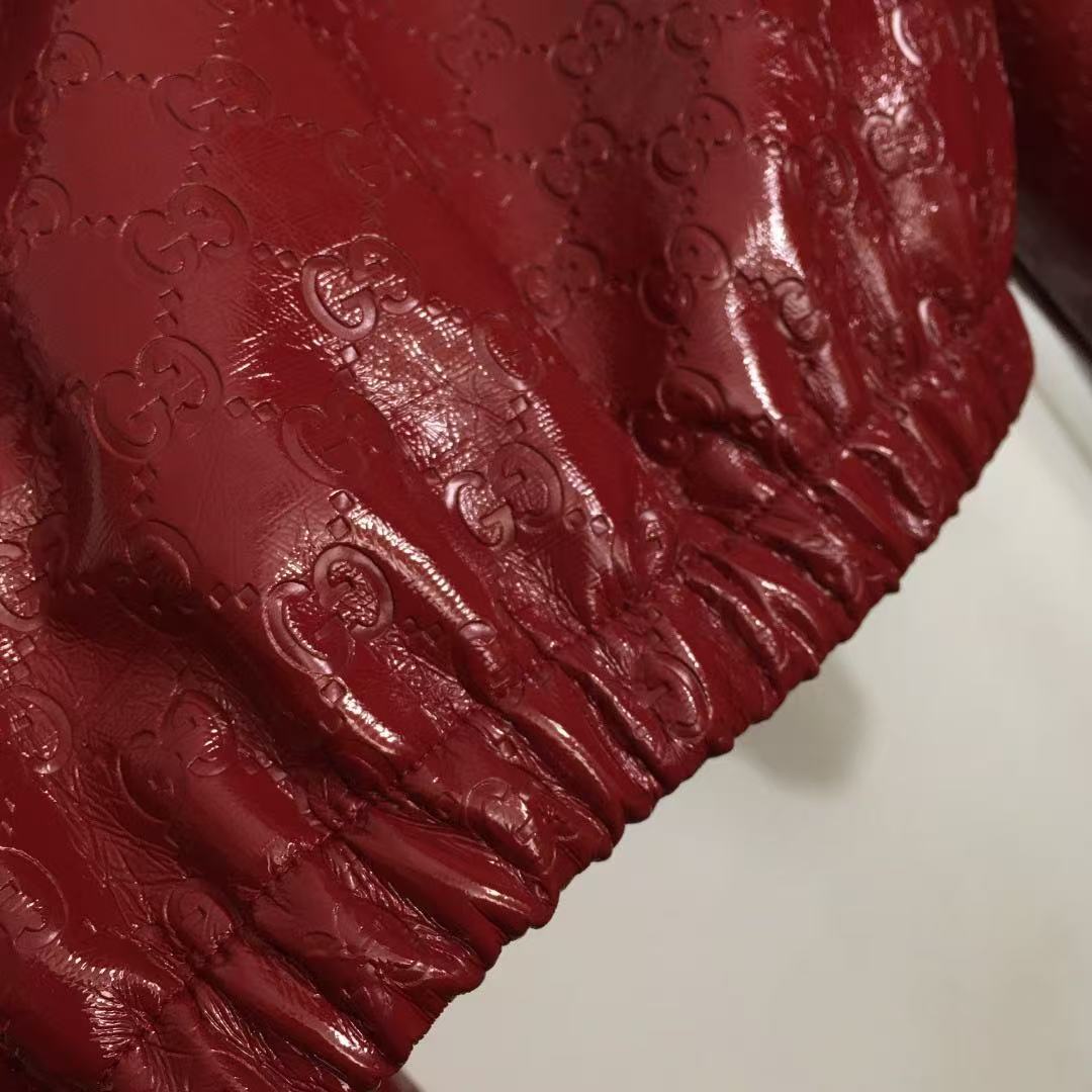 Shiny pu leather jacket