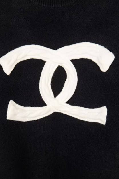 CC Knitting Fried Dough Twists classic big logo jacquard knitting