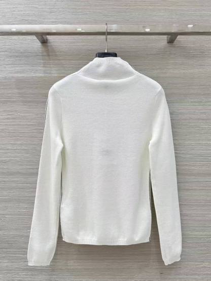 CC 25SS Double C-line high neck knitted sweater