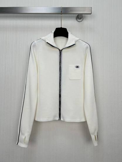 CC 25Ski series hooded knitted zipper jacket