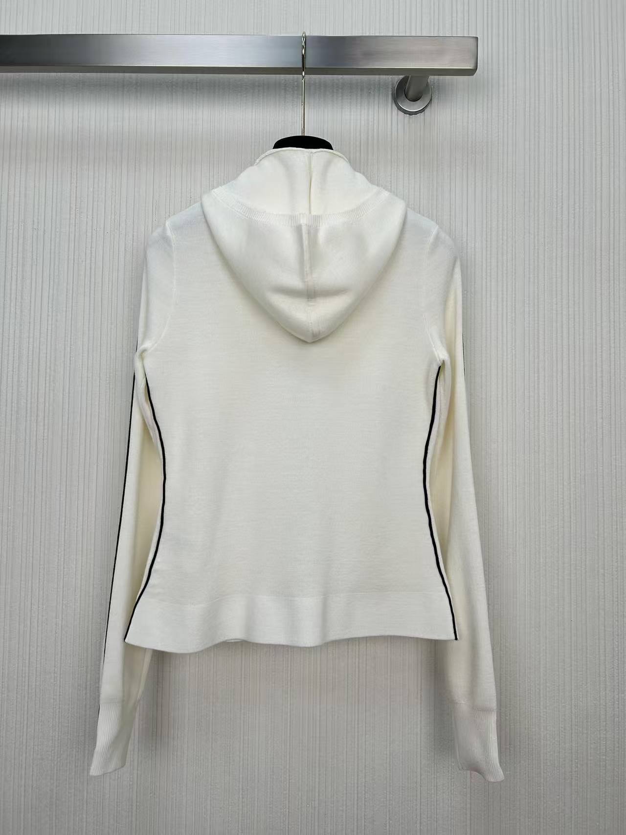 CC 25Ski series hooded knitted zipper jacket