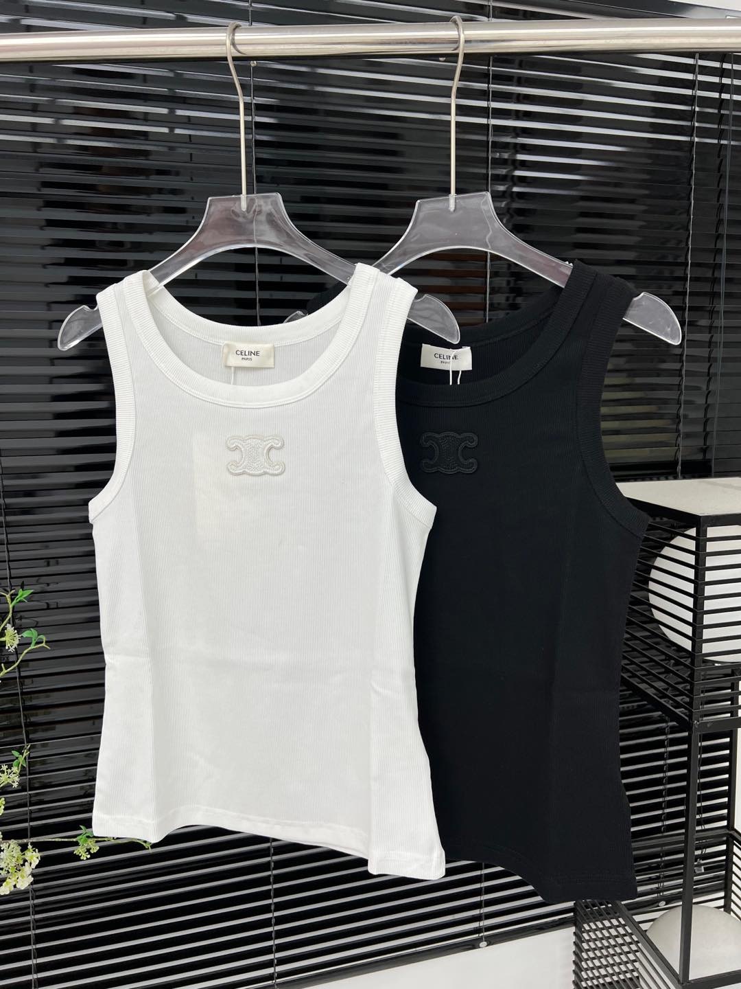 SL Black and white 2-color embroidered vest