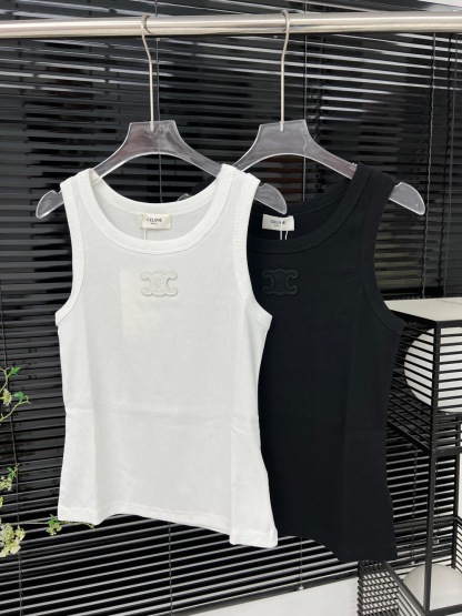 SL Black and white 2-color embroidered vest