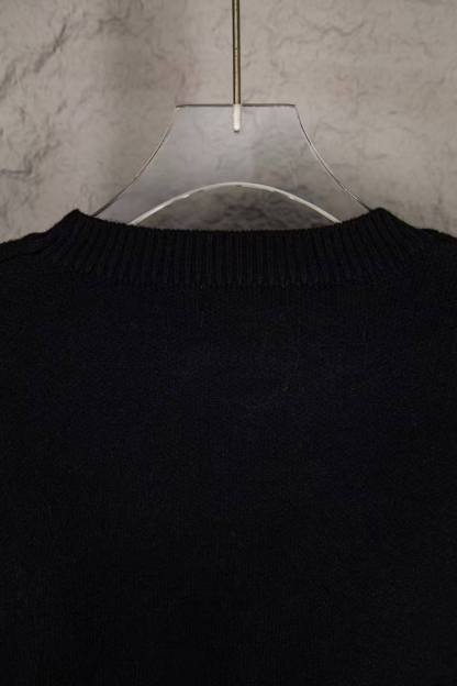 CC Knitting Fried Dough Twists classic big logo jacquard knitting