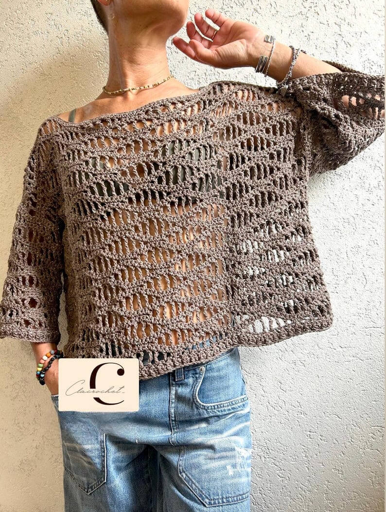 Olvera Top Crochet Pattern with Video Tutorials