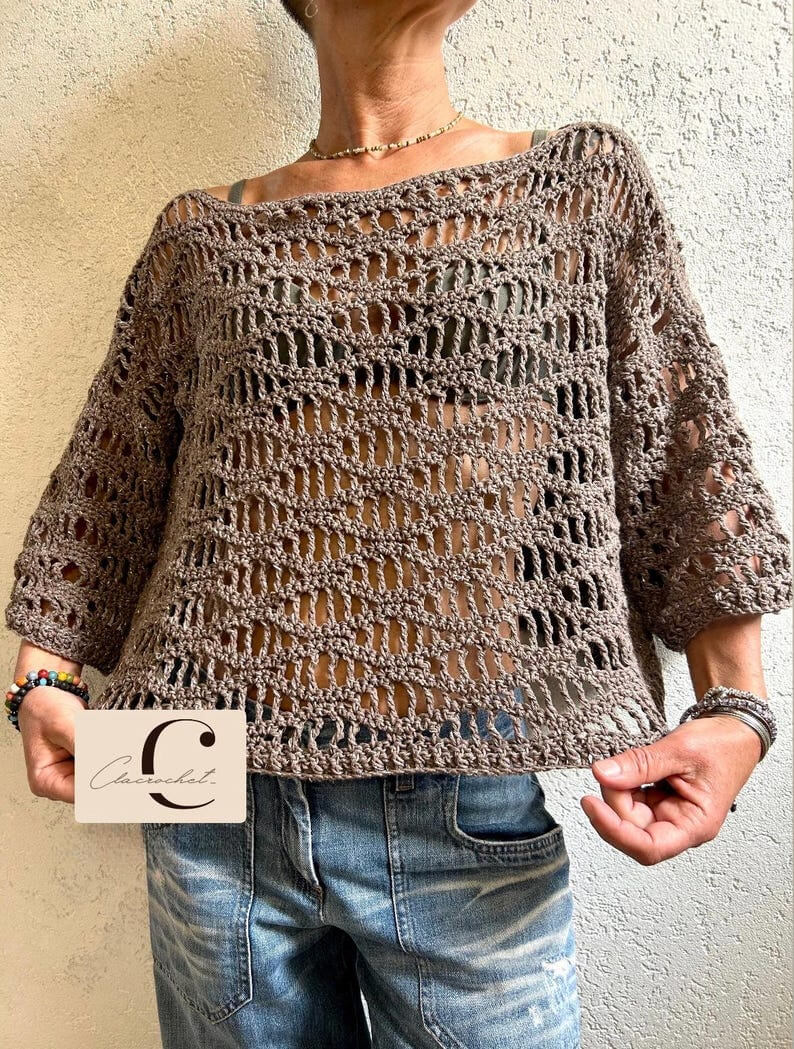 Olvera Top Crochet Pattern with Video Tutorials
