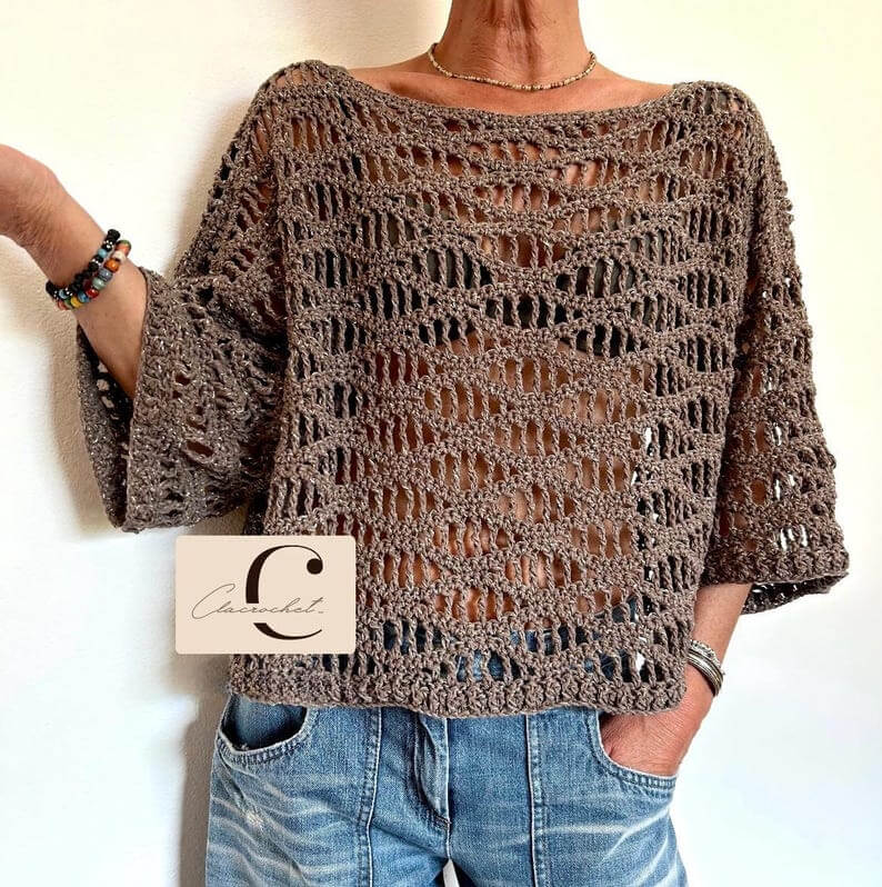 Olvera Top Crochet Pattern with Video Tutorials