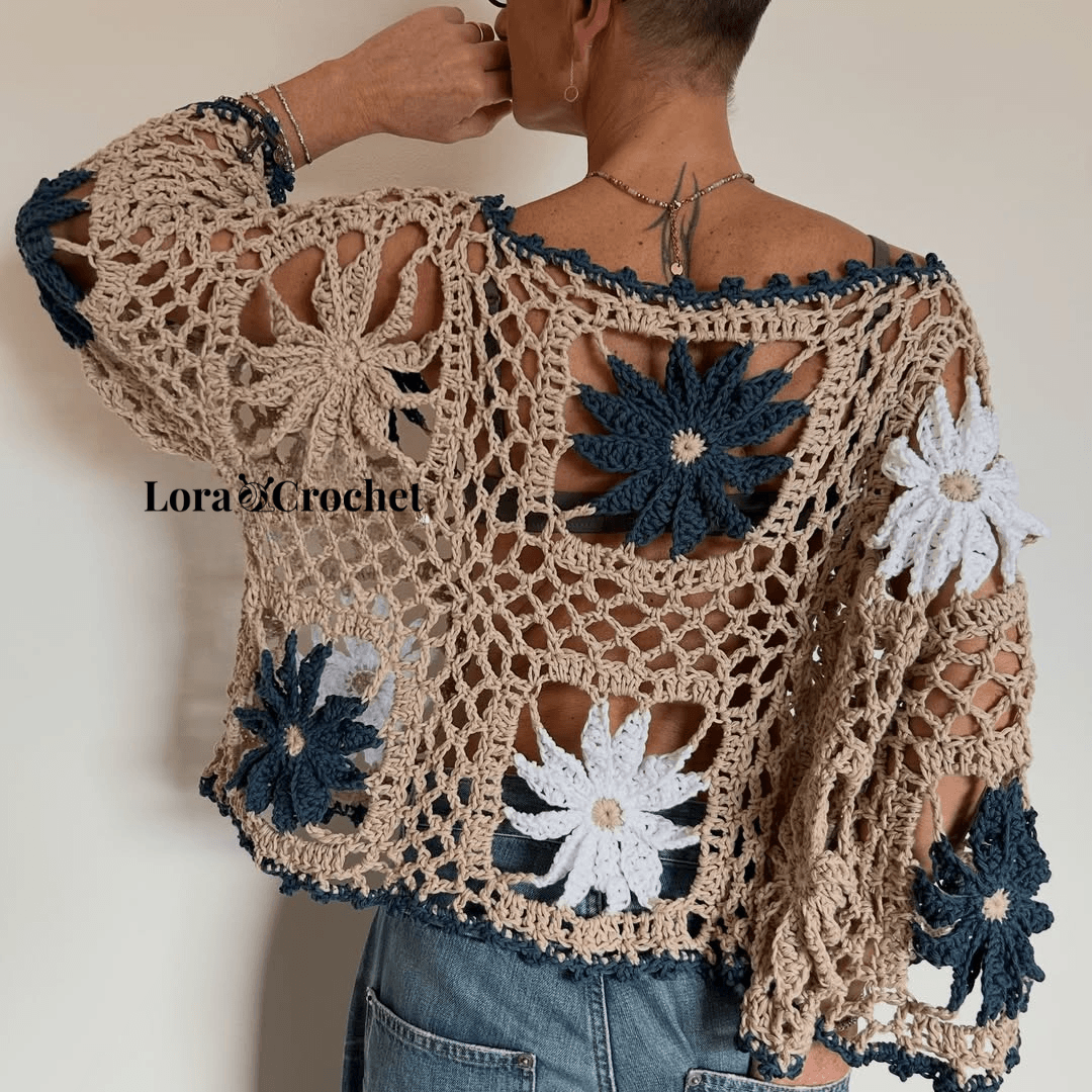 Bundle 2 in 1 - Almara and  Shali cardigan crochet pattern.